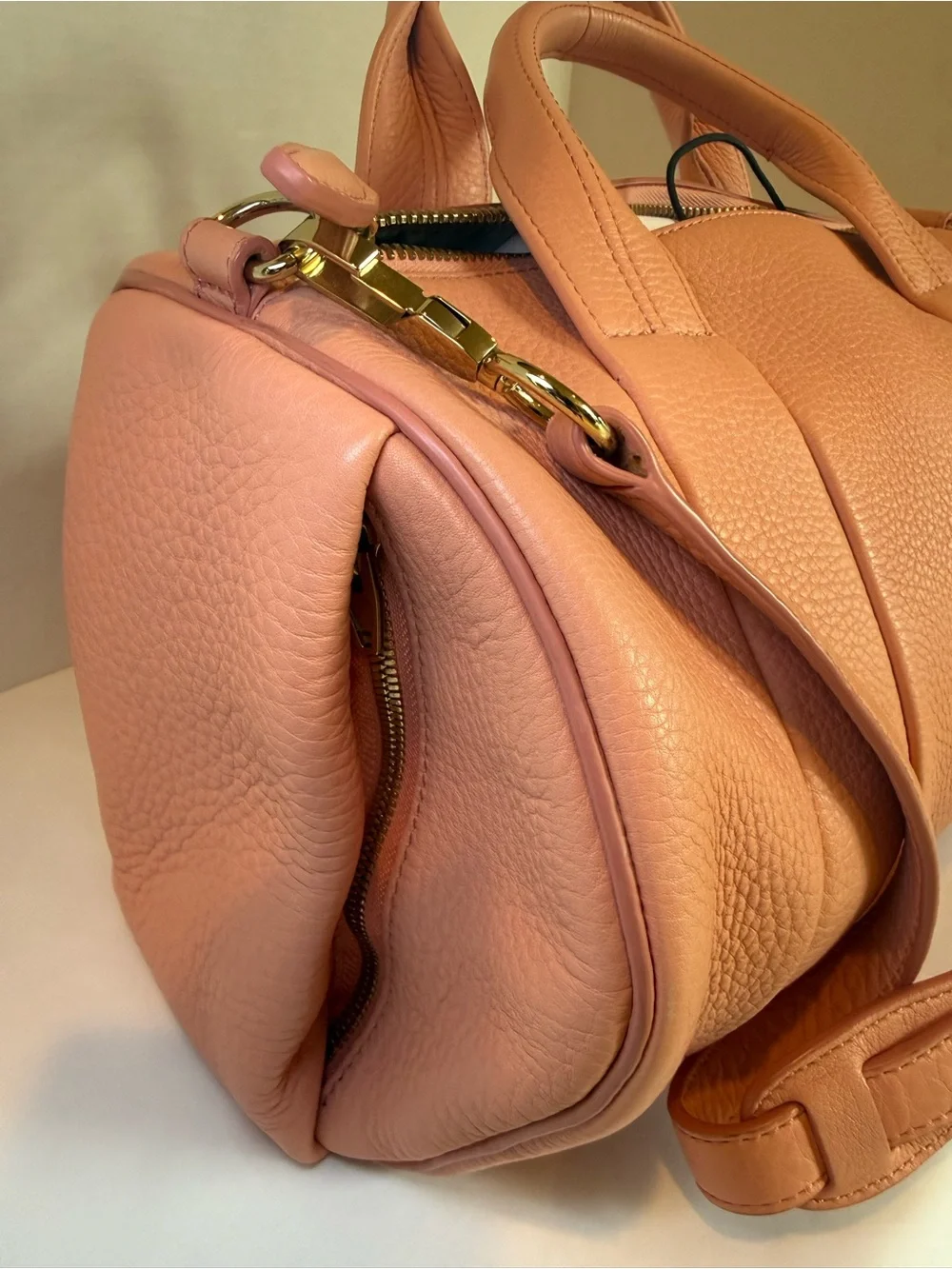 Authentic Alexander Wang Rocco Satchel Blushed Pink Pebbled Leather